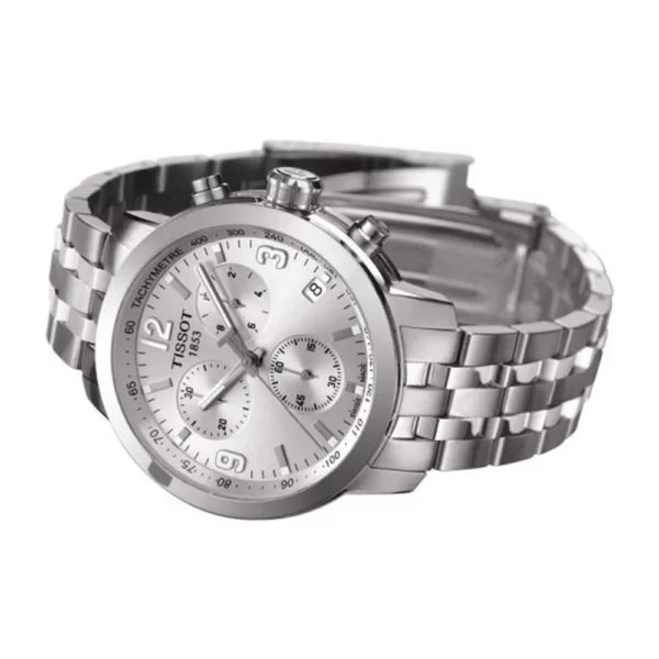 Tissot PRC 200 Chronograph Quartz Stainless Steel Watch For Men - T055.417.11.037.00 Watches Tissot   