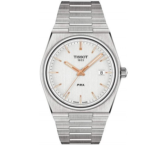 Tissot PRX 40mm Quartz Silver Dial Stainless Steel Strap Watch for Men - T137.410.11.031.00 Watches Tissot   