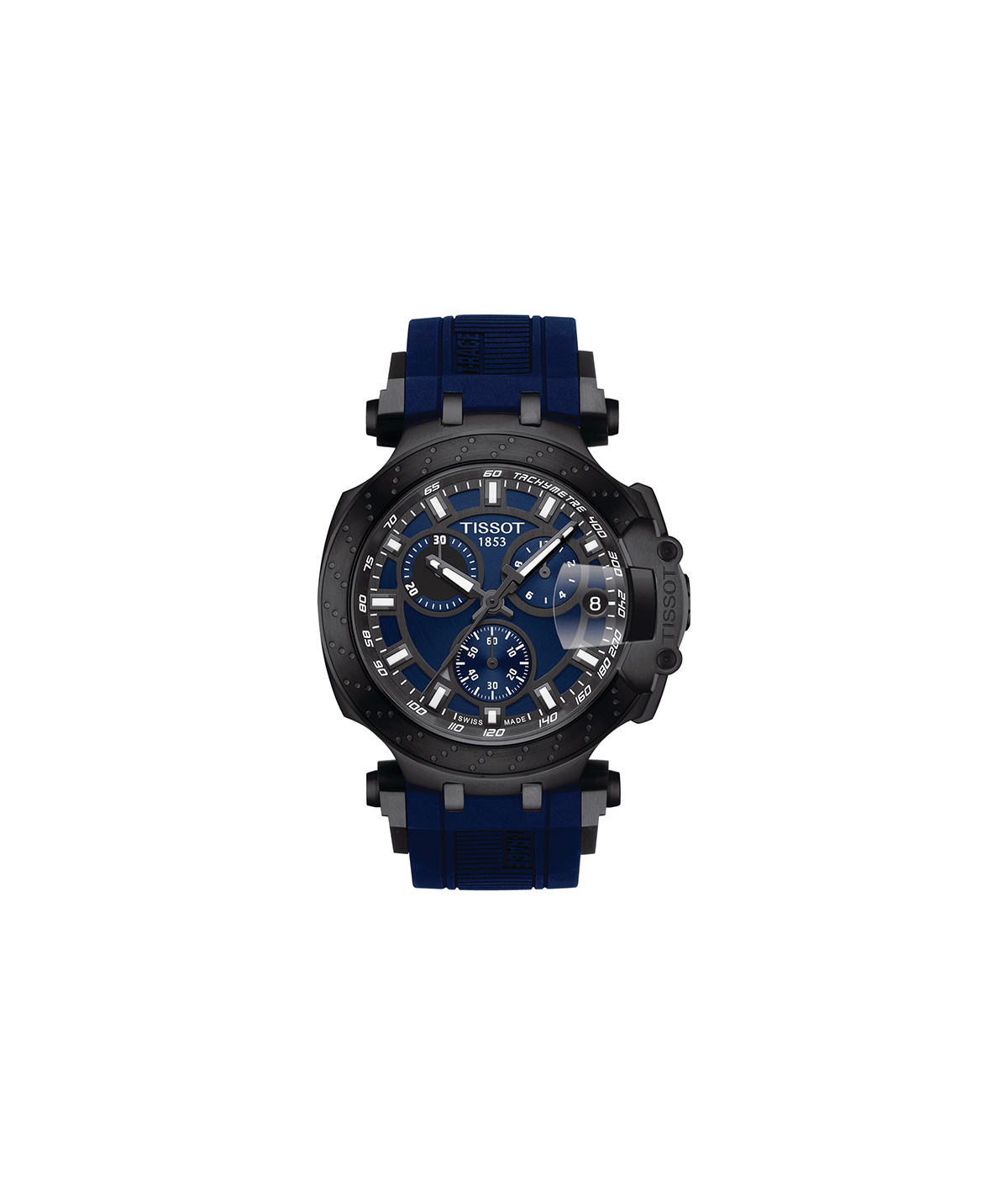 Tissot T Race Chronograph 42mm Blue Dial Blue Silicon Strap Watch For Men - T115.417.37.041.00 Watches Tissot   