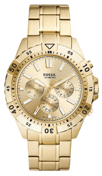 Fossil Garrett Chronograph Gold Dial Gold Steel Strap Watch for Men - FS5772 Watches Fossil   