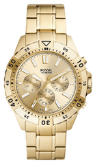 Fossil Garrett Chronograph Gold Dial Gold Steel Strap Watch for Men - FS5772 Watches Fossil   