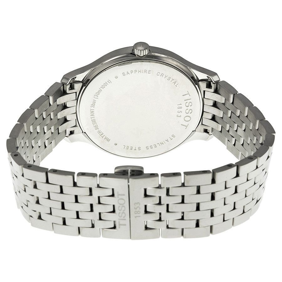 Tissot T Classic Tradition White Dial Silver Steel Strap Watch For Men - T063.610.11.037.00 Watches Tissot   