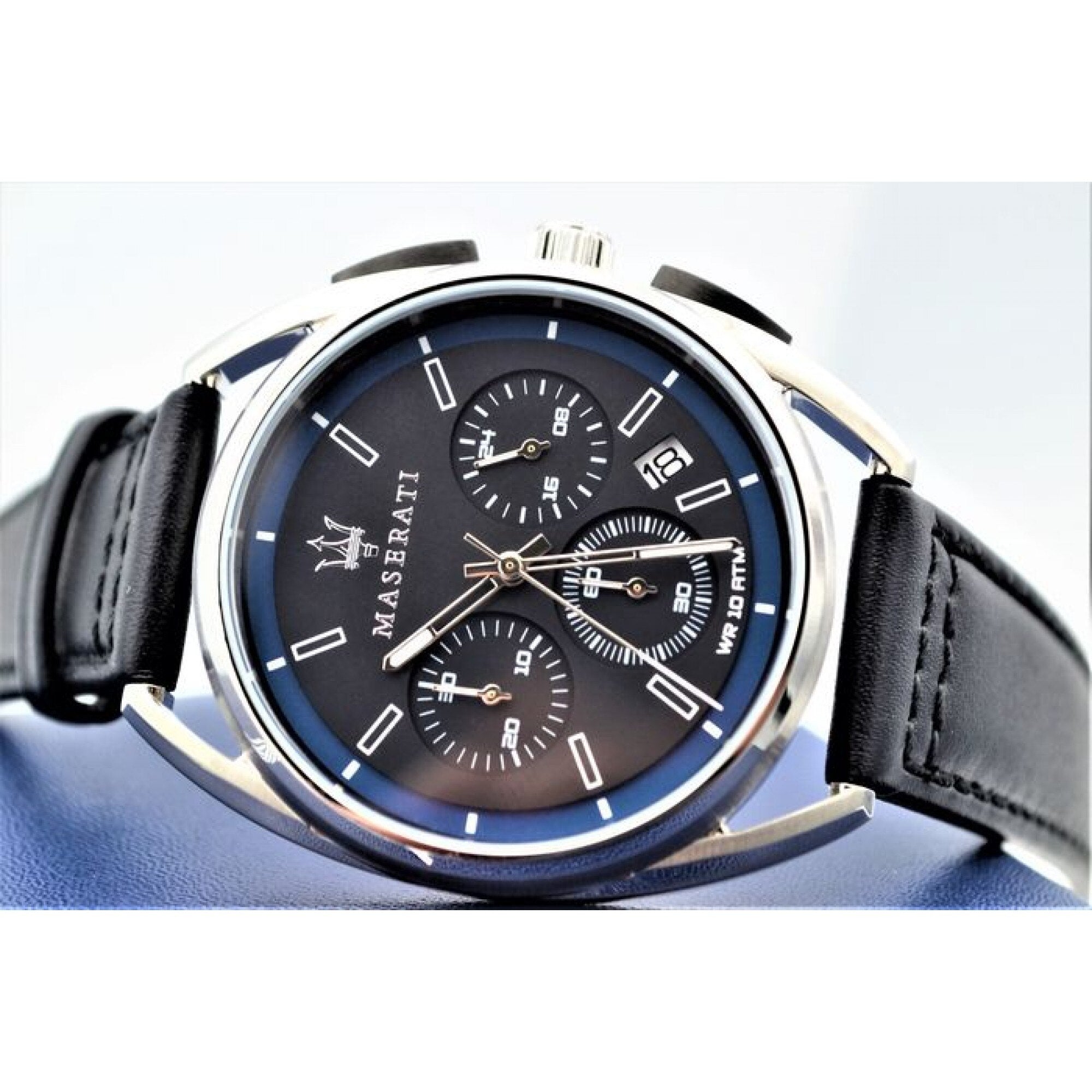 Maserati Trimarano Chronograph Blue Black Dial Watch For Men - R8871632001 Watches Maserati   