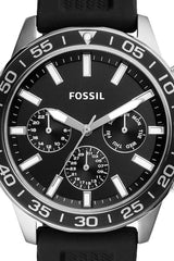 Fossil Bannon Multifunction Black Dial Black Silicone Strap Watch for Men - BQ2494 Watches Fossil   