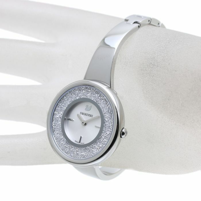 Swarovski Crystalline Pure Silver Dial Silver Steel Strap Watch for Women - 5269256 Watches Swarovski   