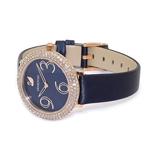 Swarovski Crystal Frost Blue Dial Blue Leather Strap Watch for Women - 5484061 Watches Swarovski   