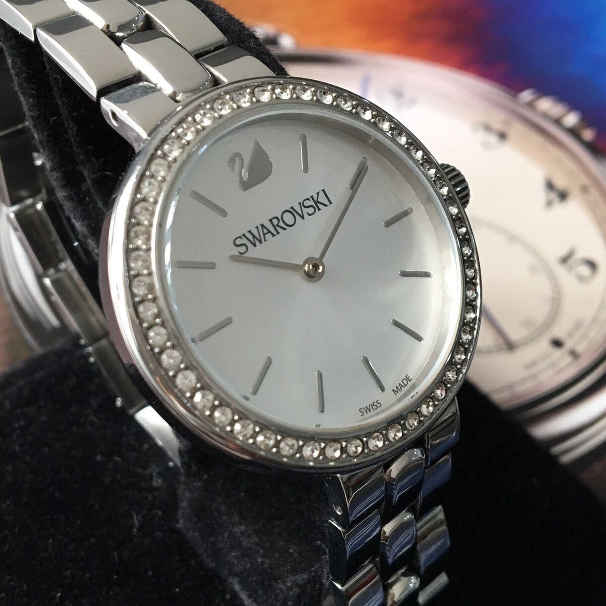 Swarovski Daytime Crystal Silver Dial Silver Steel Strap Watch for Women - 5095600 Watches Swarovski   