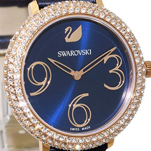 Swarovski Crystal Frost Blue Dial Blue Leather Strap Watch for Women - 5484061 Watches Swarovski   