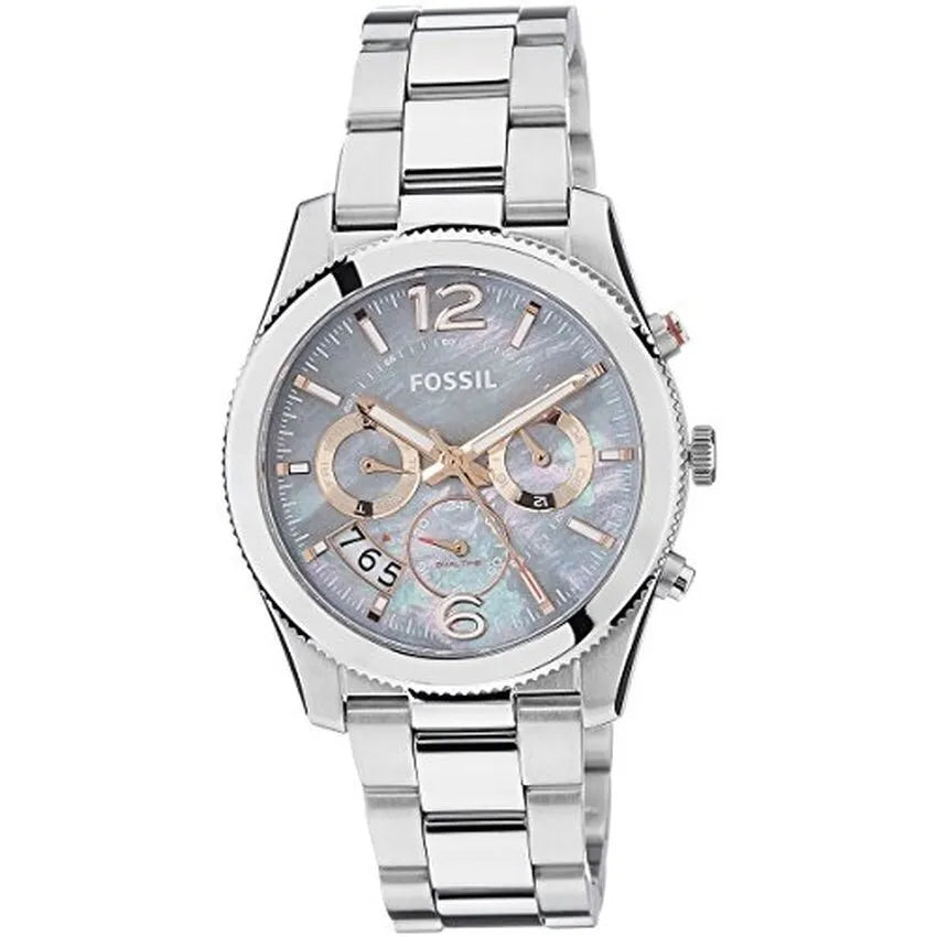 Fossil Perfect Boyfriend Blue Mother of Pearl Dial Silver Steel Strap Watch for Women - ES3880 Watches Fossil   