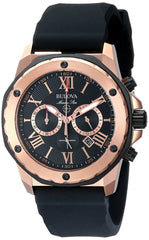 Bulova Marine Star Chronograph Black Dial Black Leather Strap Watch for Men - 98B104 Watches Bulova   