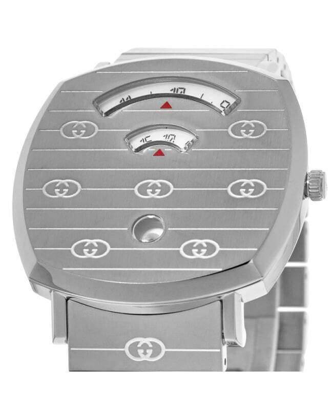 Gucci Grip Silver Dial Silver Steel Strap Watch For Women - YA157410 Watches Gucci   