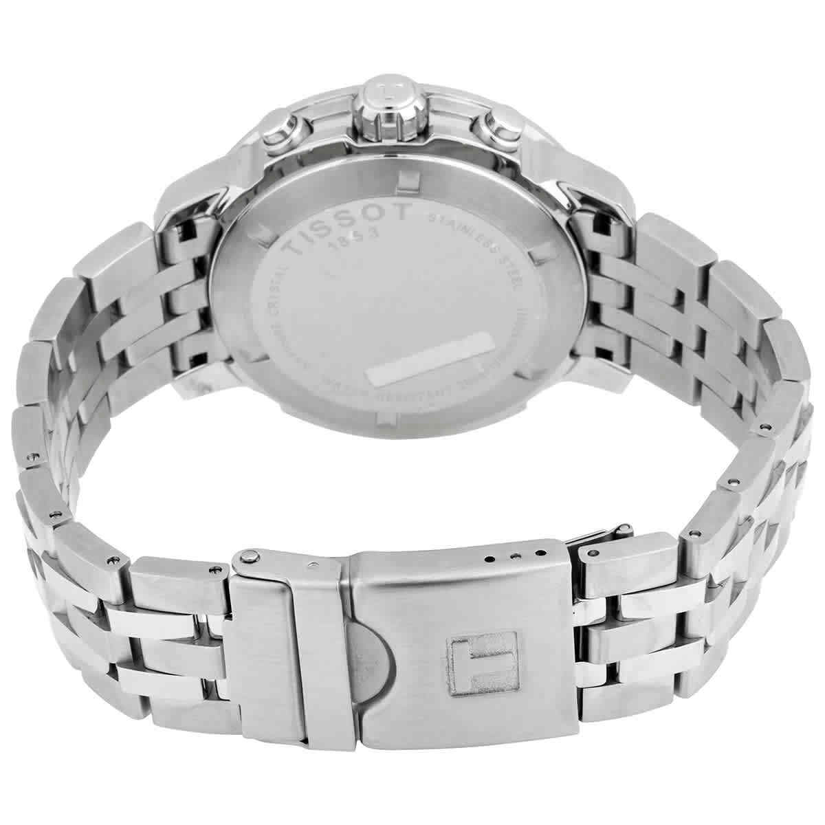 Tissot PRC 200 Chronograph Black Dial Silver Stainless Steel Watch For Men - T114.417.11.057.00 Watches Tissot   
