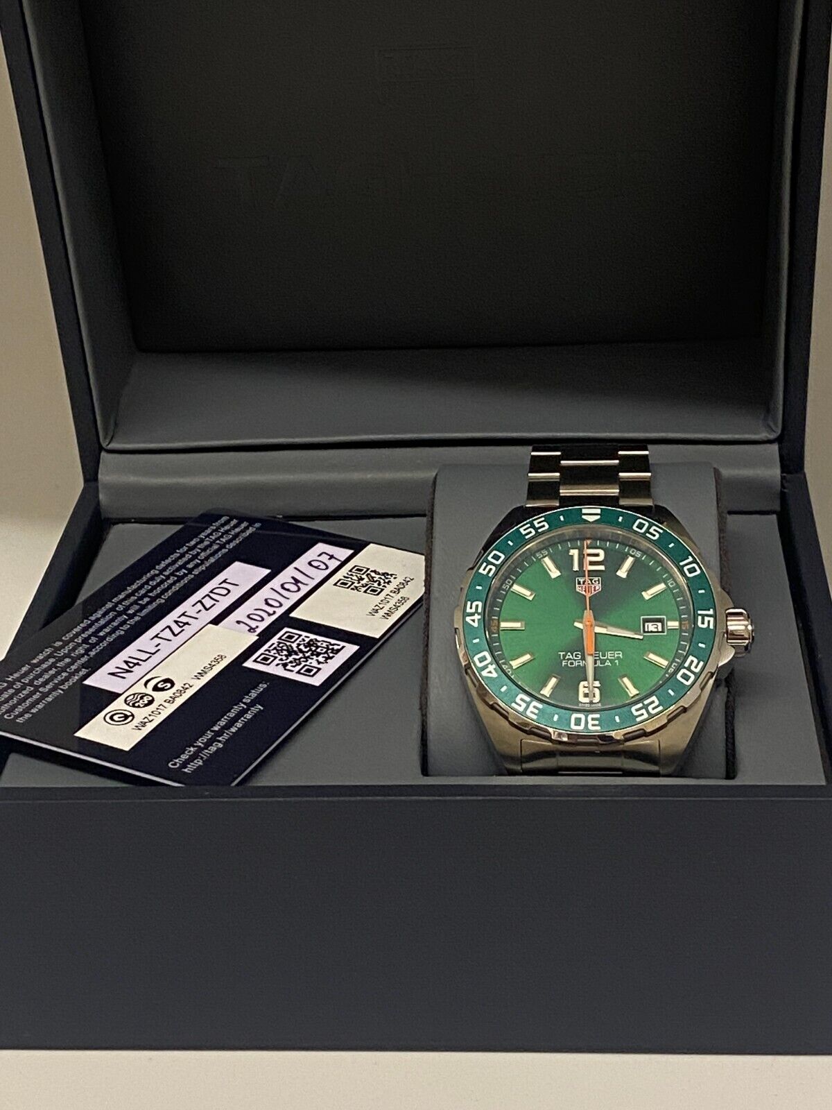 Tag Heuer Formula 1 Limited Edition Quartz 43mm Green Dial Silver Steel Strap Watch for Men - WAZ1017.BA0842 Watches Tag Heuer   