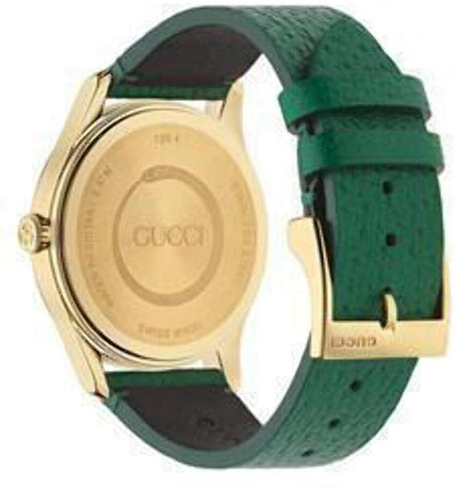 Gucci G Timeless Bee Green Dial Green Leather Strap Watch For Women - YA1264065 Watches Gucci   