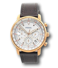 Fossil Goodwin Chronograph White Dial Brown Leather Strap Watch for Men - FS5415 Watches Fossil   