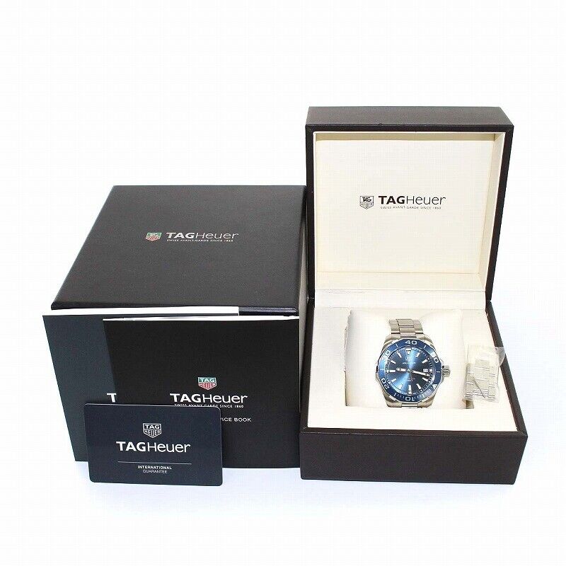 Tag Heuer Aquaracer Blue Dial Quartz Blue Dial Silver Steel Strap Watch for Men - WAY111C.BA0928 Watches Tag Heuer   