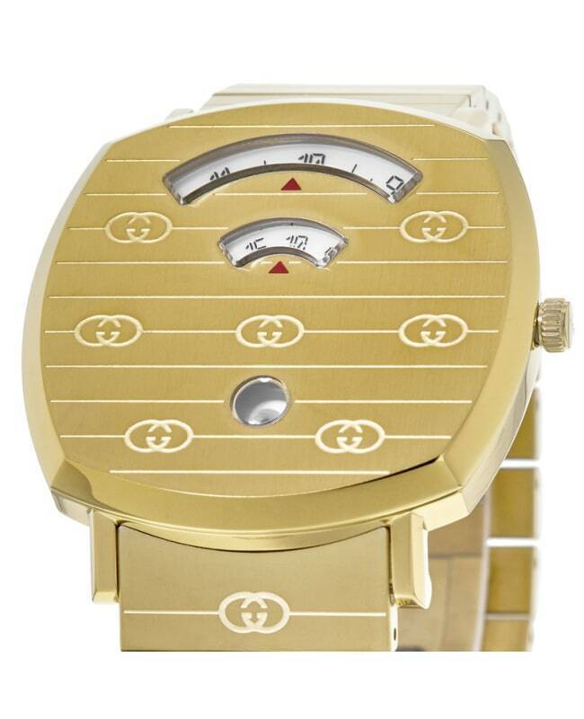 Gucci Grip Yellow Gold Dial Yellow Gold Steel Strap Unisex Watch -  YA157403 Watches Gucci   