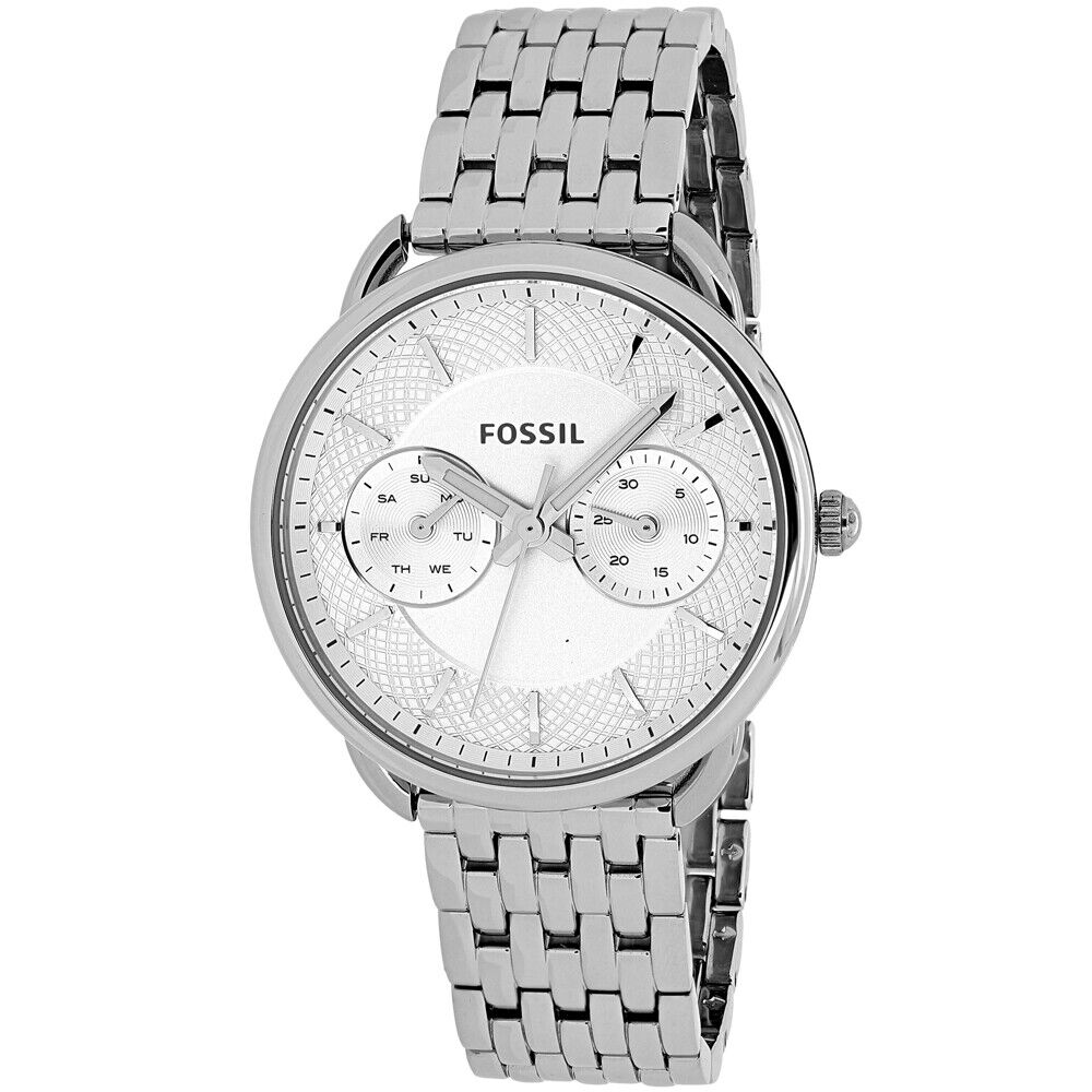 Fossil Tailor Silver Dial Silver Stainless Steel Strap Watch for Women - ES3712 Watches Fossil   