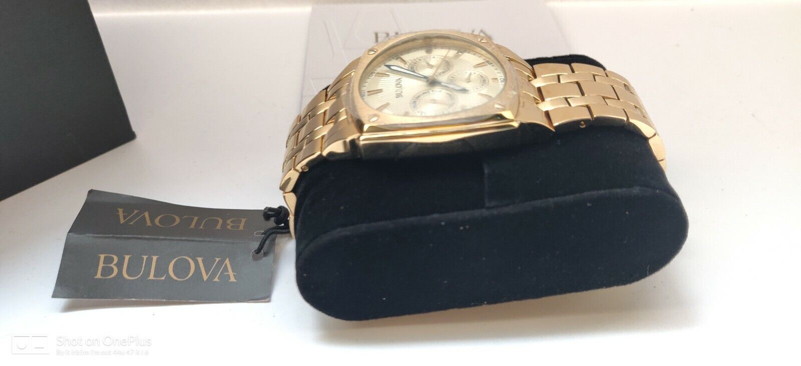 Bulova Multifunction White Dial Gold Steel Strap Watch for Men - 97C105 Watches Bulova   