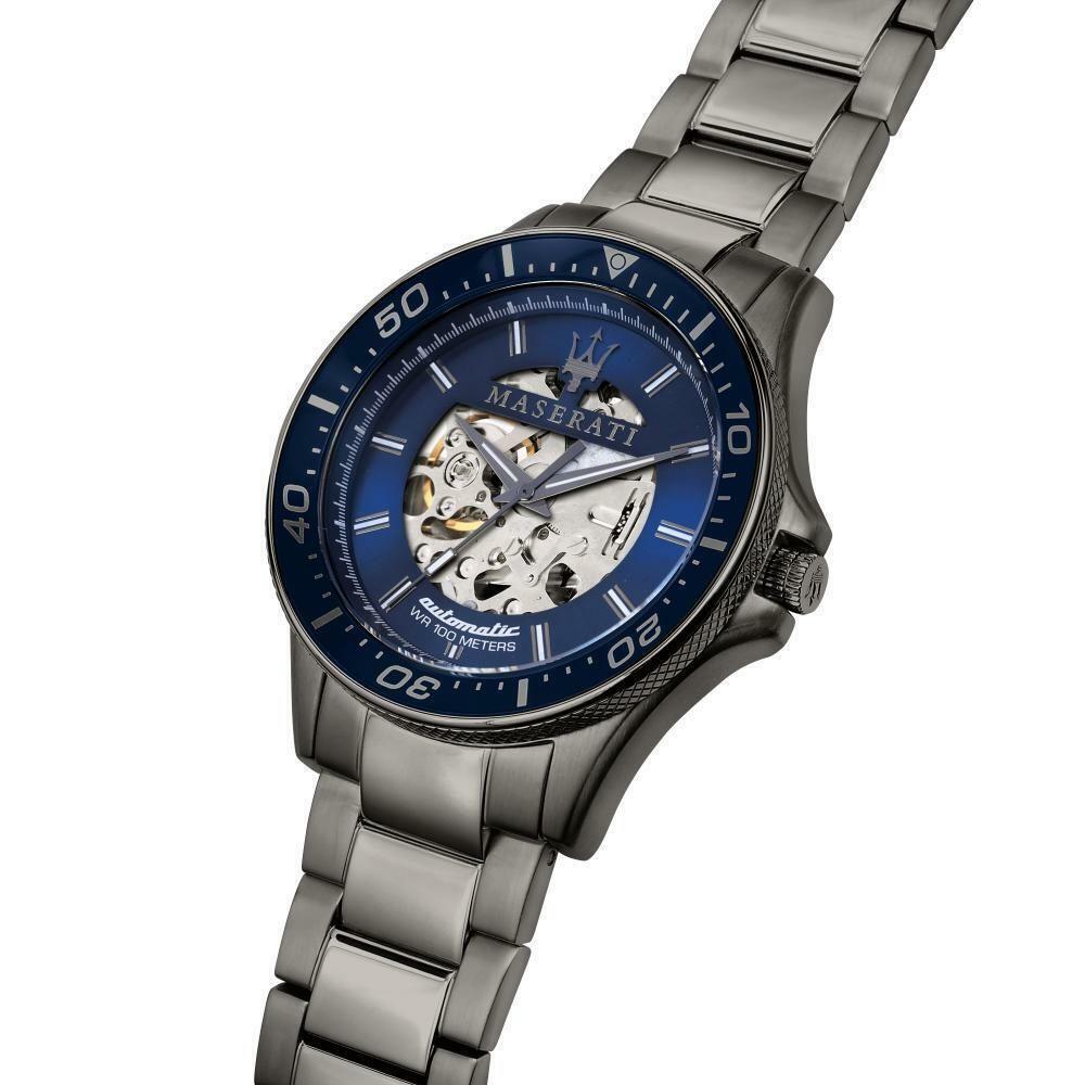 Maserati SFIDA Automatic Blue Dial 44mm Stainless Steel Watch For Men - R8823140001 Watches Maserati   