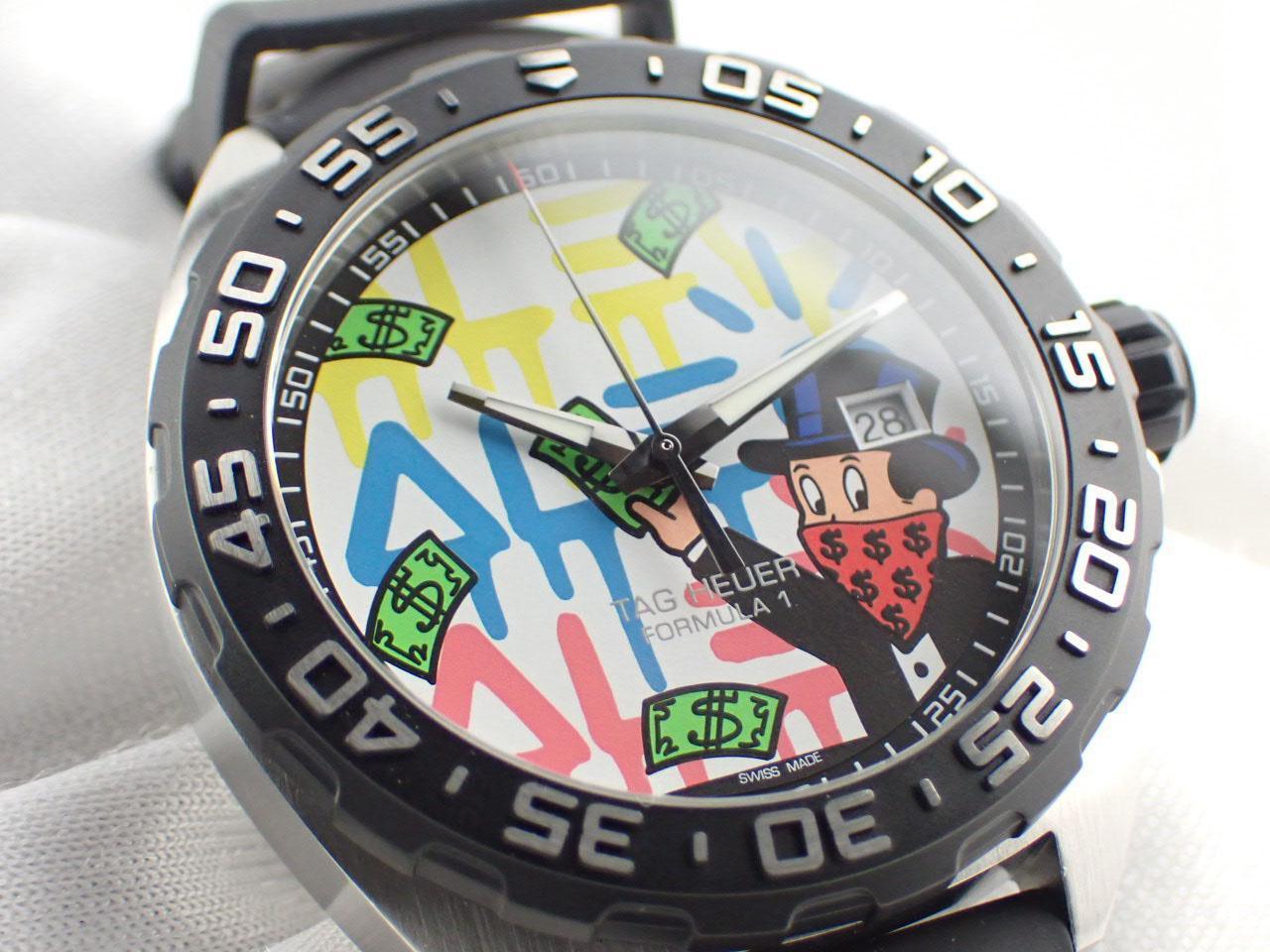 Tag Heuer Formula 1 Alec Monopoly Special Edition Black Rubber Strap Watch for Men - WAZ1119.FT8023 Watches Tag Heuer   