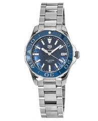 Tag Heuer Aquaracer 35mm  Blue Ceramic Dial Silver Steel Strap Watch for Women - WAY131S.BA0748 Watches Tag Heuer   