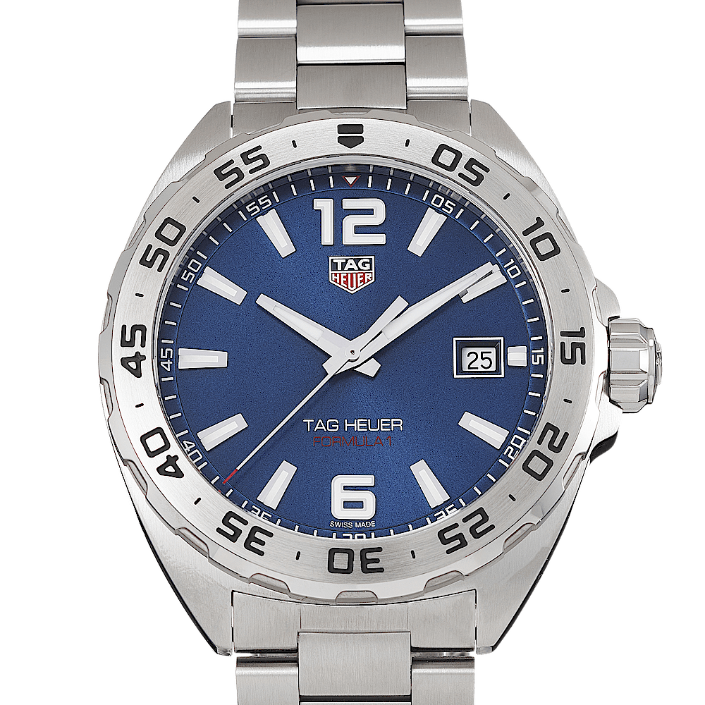 Tag Heuer Formula 1 Stainless Steel 41mm Blue Dial Silver Steel Strap Watch for Men - WAZ1118.BA0875 Watches Tag Heuer   