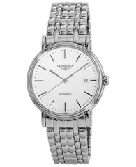 Longines Presence 38.5mm Automatic Stainless Steel Watch for Men - L4.921.4.12.6 Watches Longines   