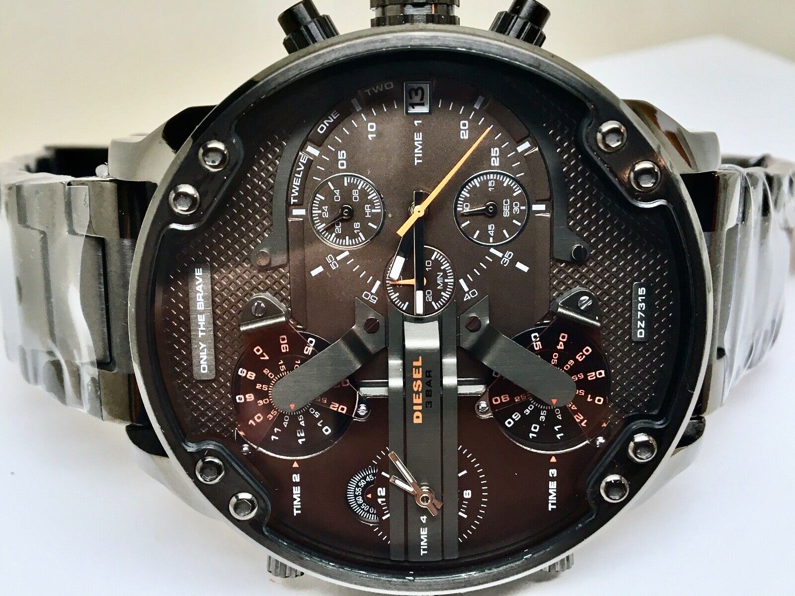 Diesel Mr Daddy 2.0 Chronograph Grey Dial Grey Stainless Steel Strap Watch For Men - DZ7315 Watches Diesel   