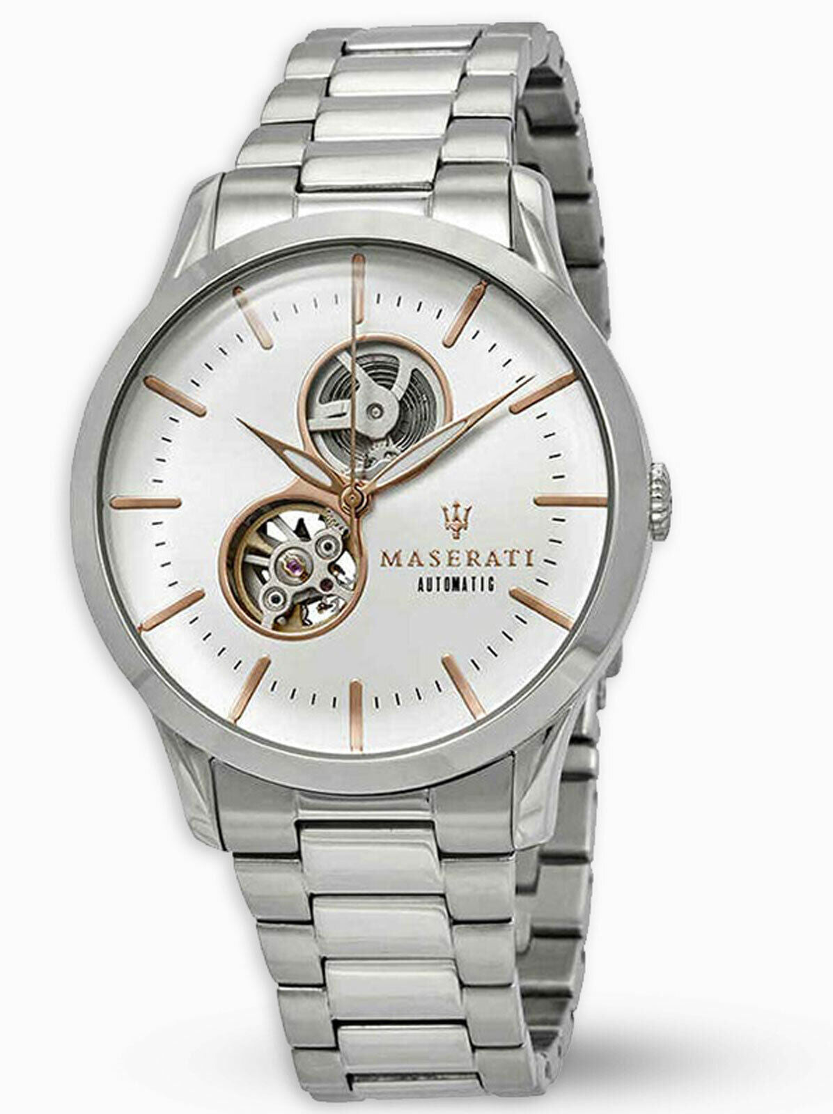 Maserati Tradizione Automatic White Dial Stainless Steel Watch For Men - R8823125001 Watches Maserati   