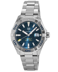 Tag Heuer Aquaracer Calibre 5 Automatic Blue Dial Silver Steel Strap Watch for Men - WAY2012.BA0927 Watches Tag Heuer   