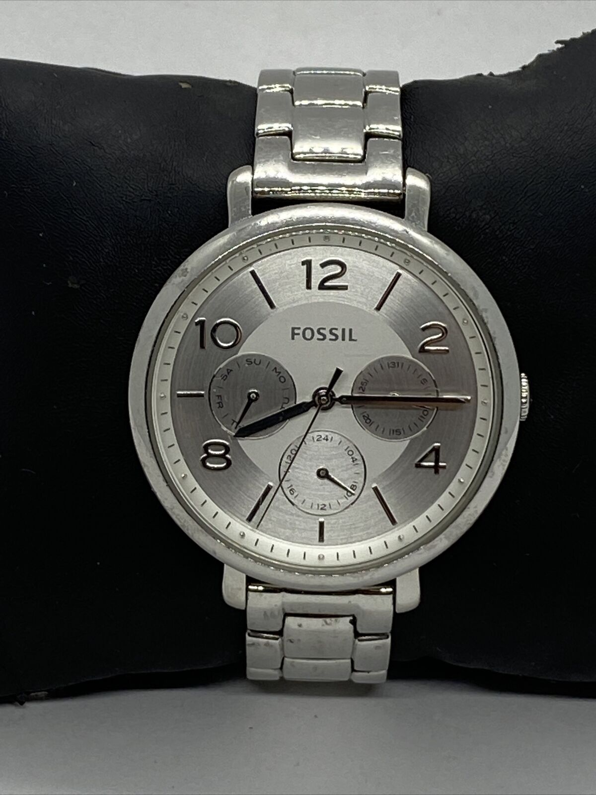 Fossil Jacqueline Silver Dial Silver Steel Strap Watch for Women - ES3664 Watches Fossil   