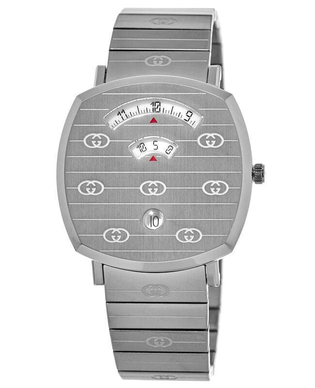 Gucci Grip Silver Dial Silver Steel Strap Watch For Women - YA157401 Watches Gucci   