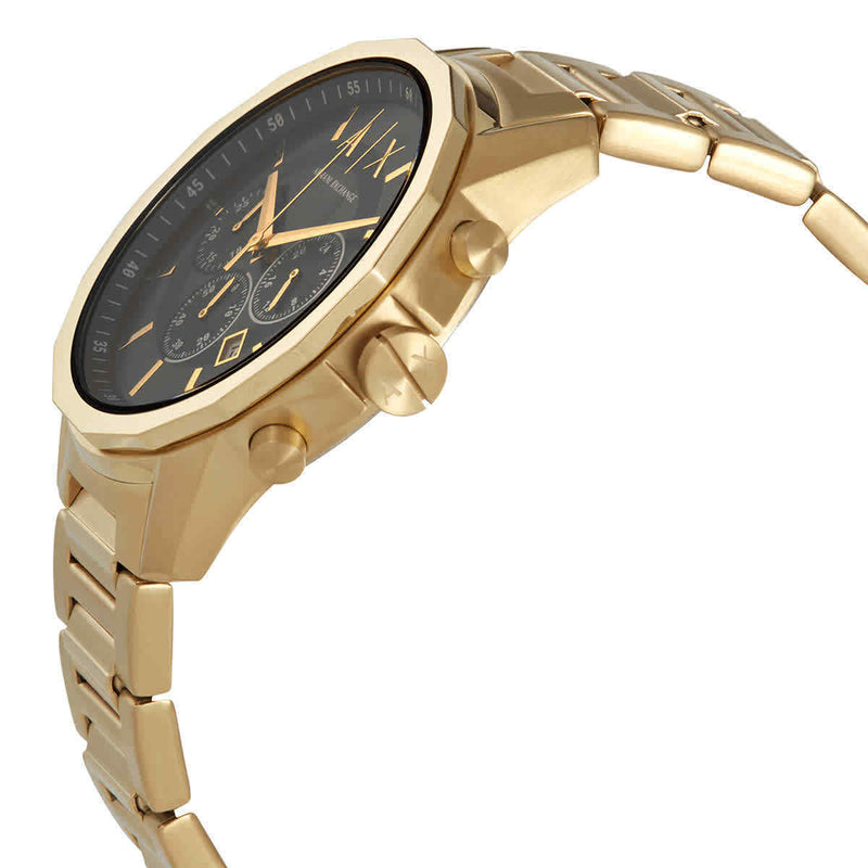 Fossil Inscription Automatic Black Dial Gold Steel Strap Watch for Men - FS5267 Watches Fossil   