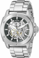 Fossil Modern Machine Automatic Silver Dial Silver Steel Strap Watch for Men - ME3081 Watches Fossil   