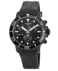 Tissot Seaster 1000 Chronograph Black Dial Black Silicone Strap Watch For Men - T120.417.37.051.02 Watches Tissot   