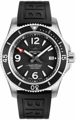 Breitling Superocean II 44mm Black Dial Black Rubber Strap Watch for Men - A17367D71B1S2 Watches Breitling   