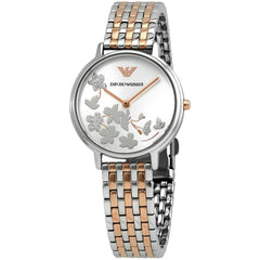 Emporio Armani Silver Sunray Dial Two-Tone Stainless Steel Strap Watch For Women - AR11113 Watches Emporio Armani   