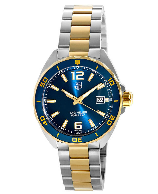 Tag Heuer Formula 1 Analog Quartz 41mm Blue Dial Two Tone Steel Strap Watch for Men - WAZ1120.BB0879 Watches Tag Heuer   