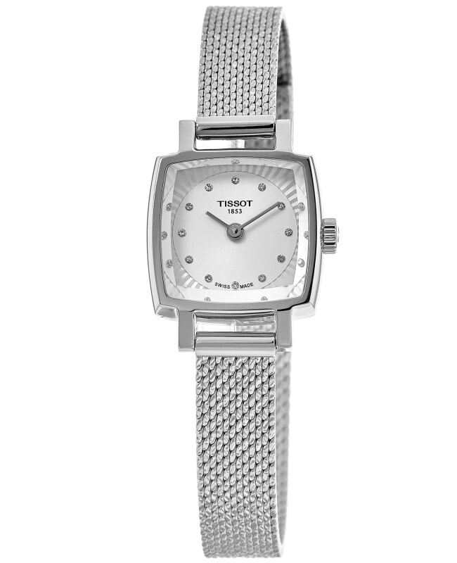 Tissot Lovely Square Silver Dial Silver Mesh Bracelet Watch For Women - T058.109.11.036.00 Watches Tissot   