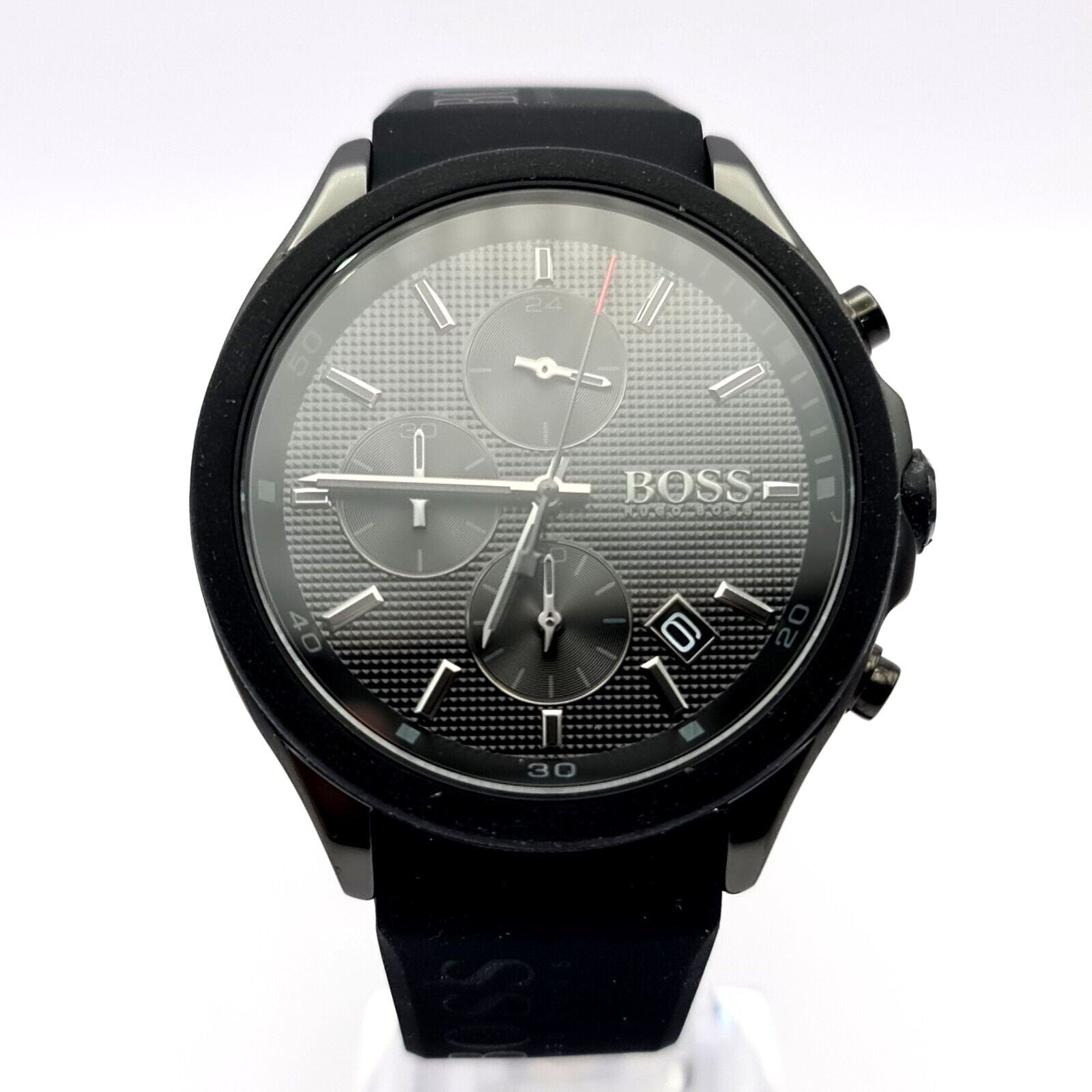 Hugo Boss Velocity Black Dial Black Rubber Strap Watch for Men - 1513720 Watches Hugo Boss   