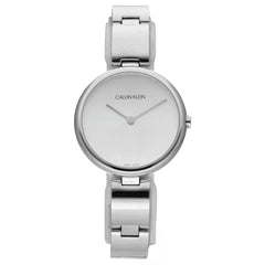 Calvin Klein Wavy Silver Dial Silver Steel Strap Watch for Women - K9U23146 Watches Calvin Klein   