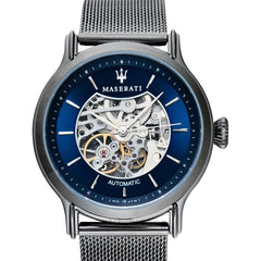 Maserati Epoca Automatic Skeleton Blue Dial Mesh Bracelet Watch For Men - R8823118002 Watches Maserati   