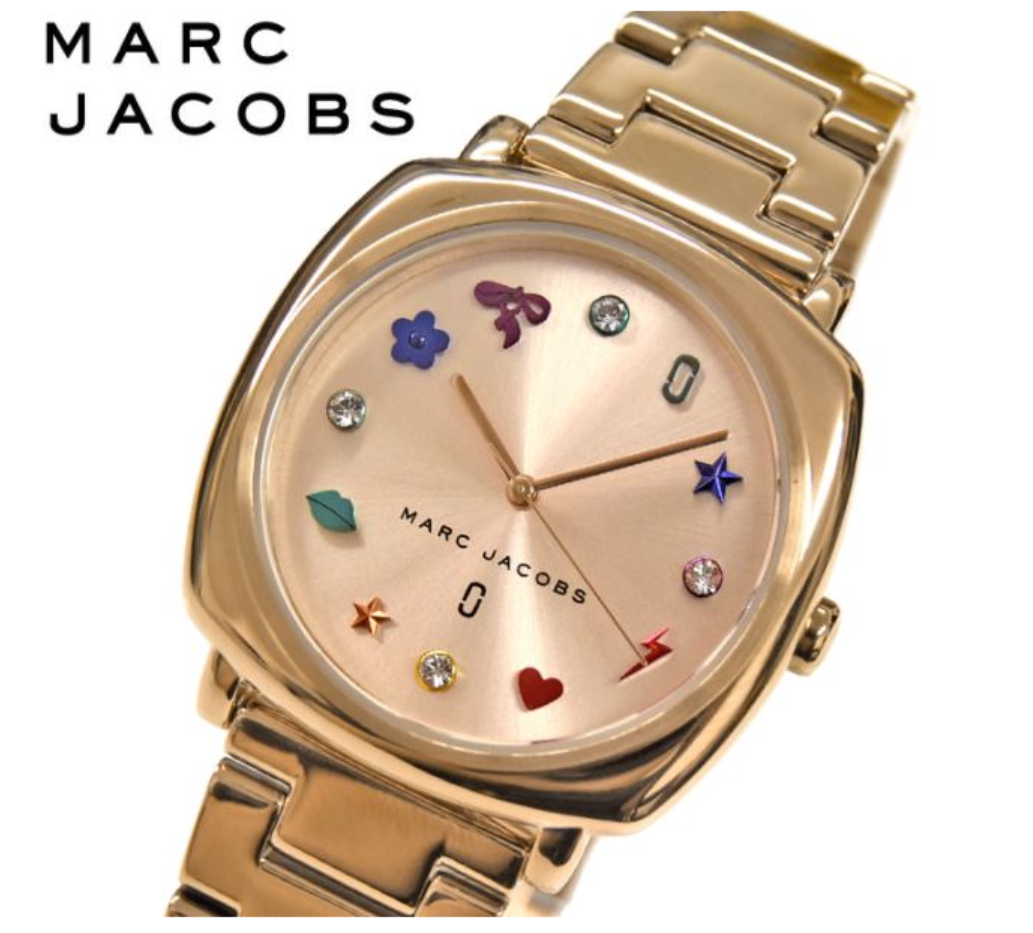 Marc Jacobs Mandy Rose Gold Dial Rose Gold Stainless Steel Strap Watch for Women - MJ3550 Watches Marc Jacobs   