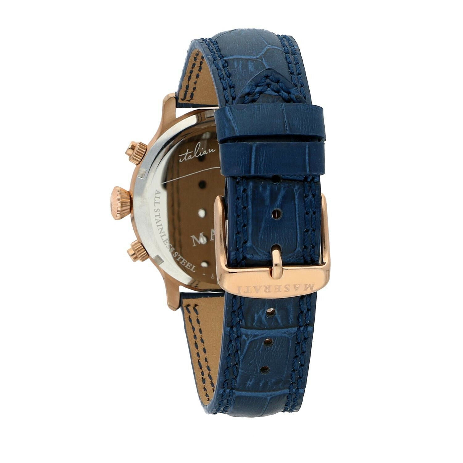 Maserati Epoca Blue Dial Leather Blue Strap Watch For Men - R8871618007 Watches Maserati   