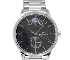 Tommy Hilfiger Hunter Grey Dial Silver Stainless Steel Strap Watch for Men - 1791608 Watches Tommy Hilfiger   