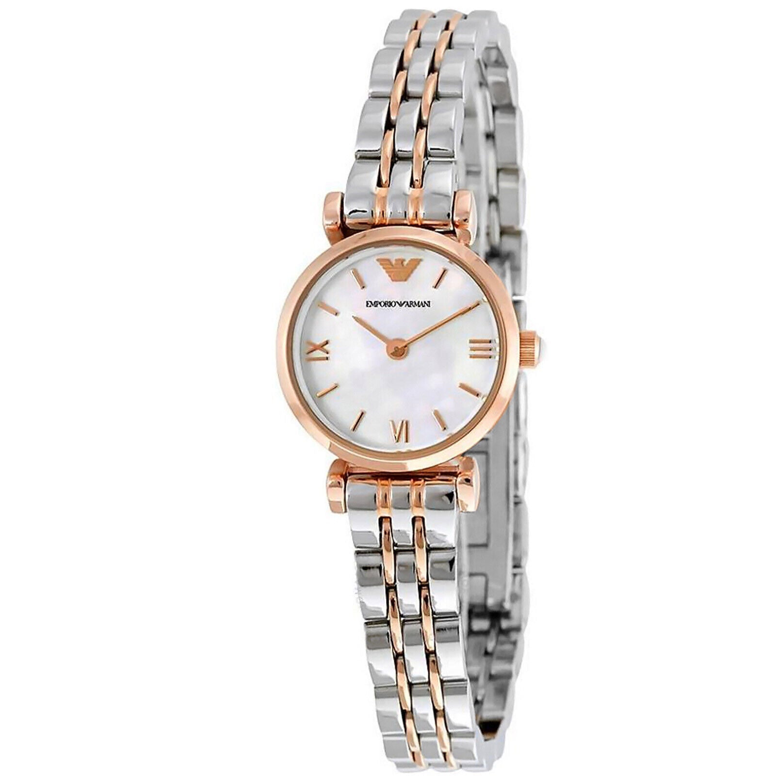 Emporio Armani Mother of Pearl Dial Two Tone Stainless Steel Watch For Women - AR1689 Watches Emporio Armani   