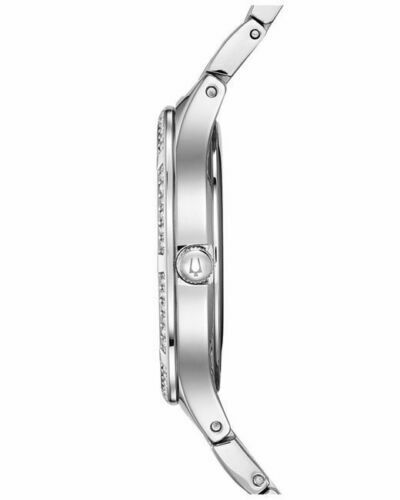 Bulova Mother of Pearl Dial Silver Steel Strap Watch for Women - 96L263 Watches Bulova   