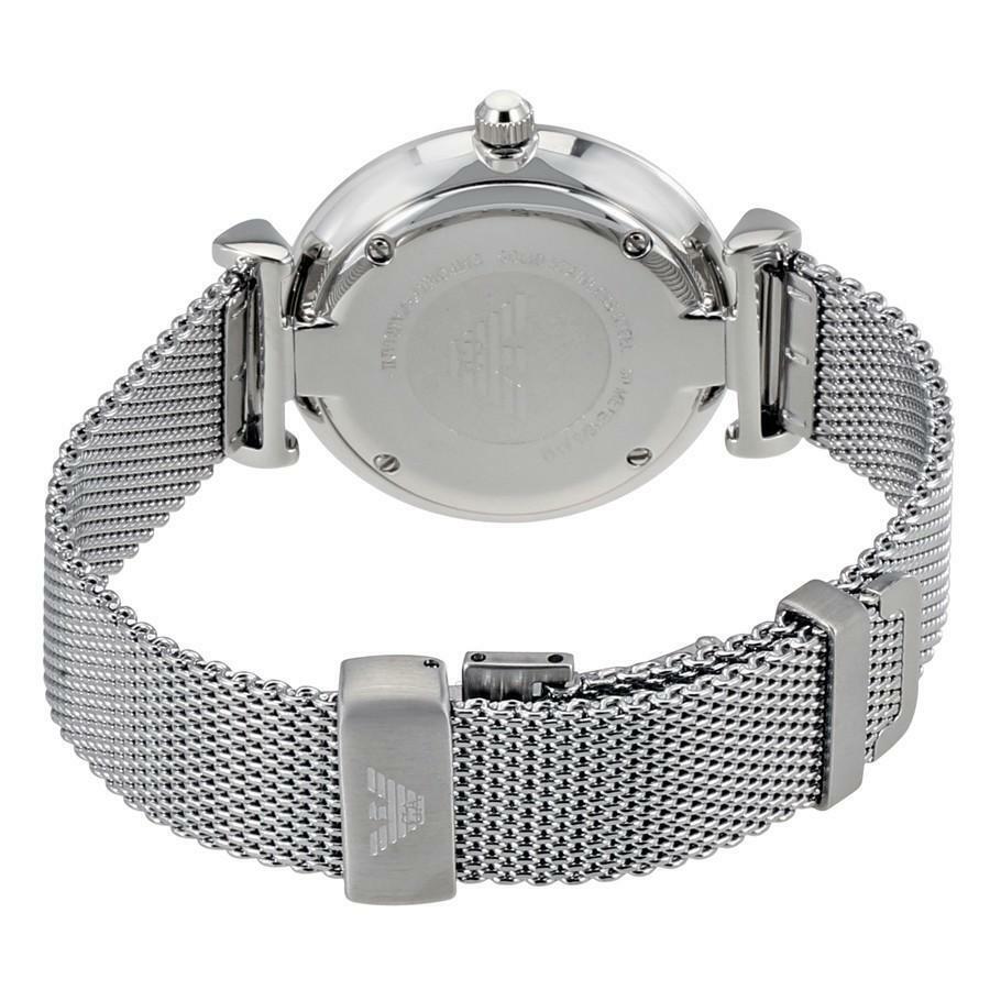 Emporio Armani Gianni T Bar Mother of Pearl Dial Stainless Steel Strap Watch For Women - AR1955 Watches Emporio Armani   