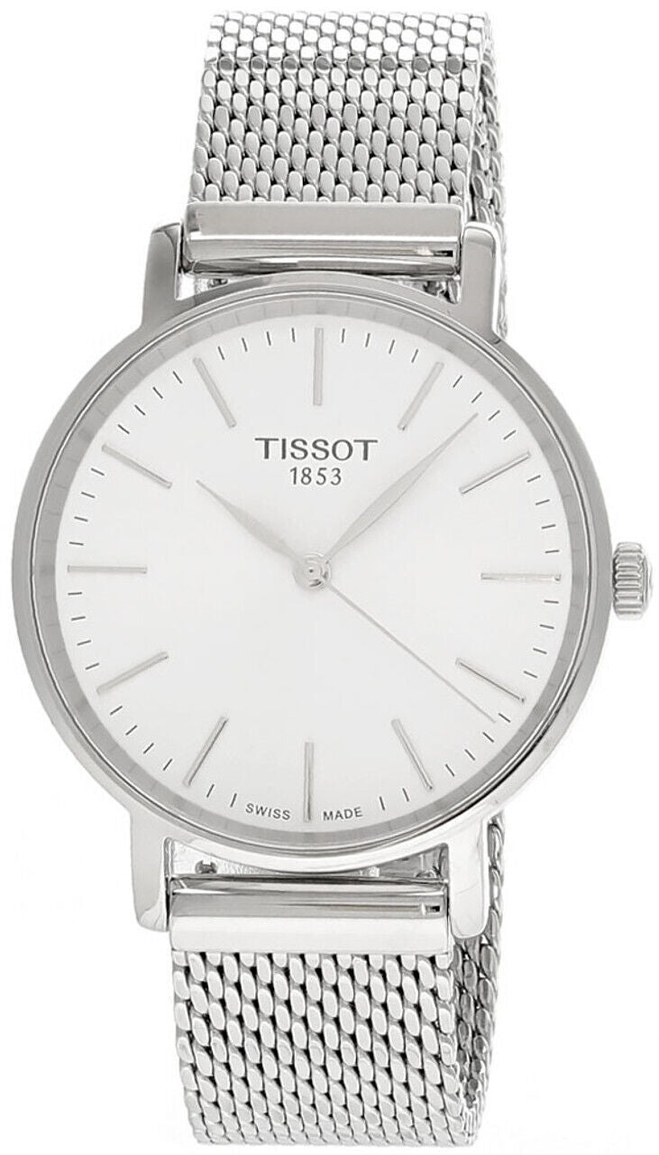 Tissot Everytime Lady Silver Dial Stainless Steel Mesh Bracelet Watch for Women - T143.210.11.011.00 Watches Tissot   